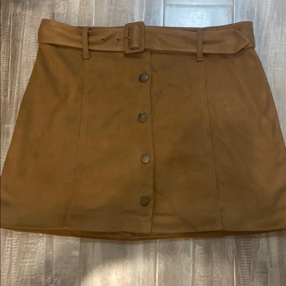 Suede Mini Skirt